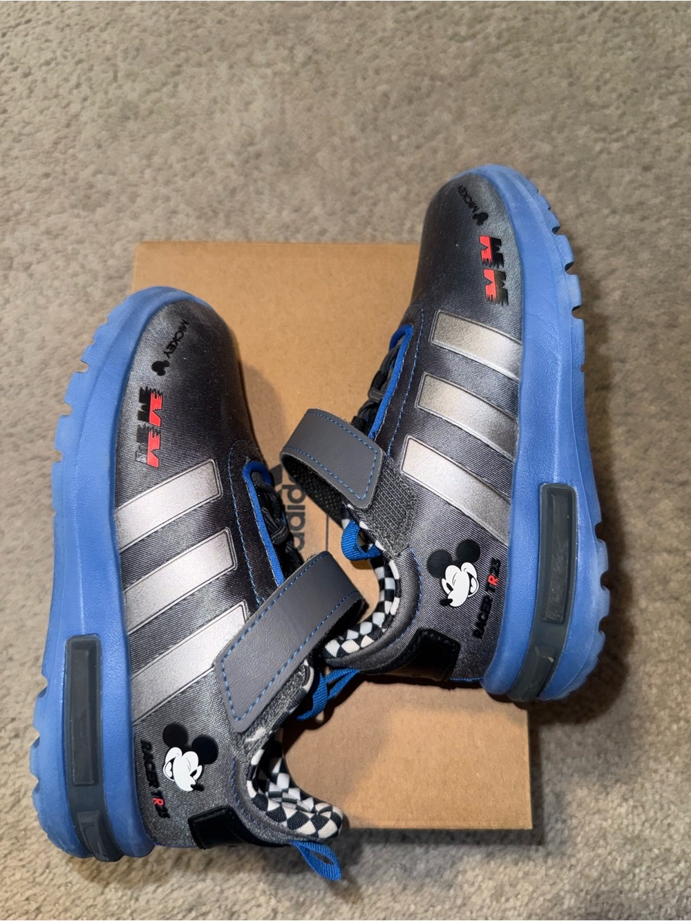 Kids Mickey Mouse adidas Athletic Shoes in Navy/Blue